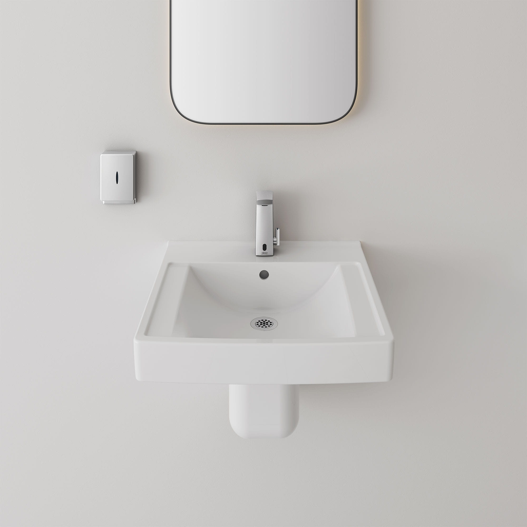 Decorum® 21 x 20-1/4-Inch (533 x 514 mm) Wall-Hung EverClean® Sink With Center Hole Only